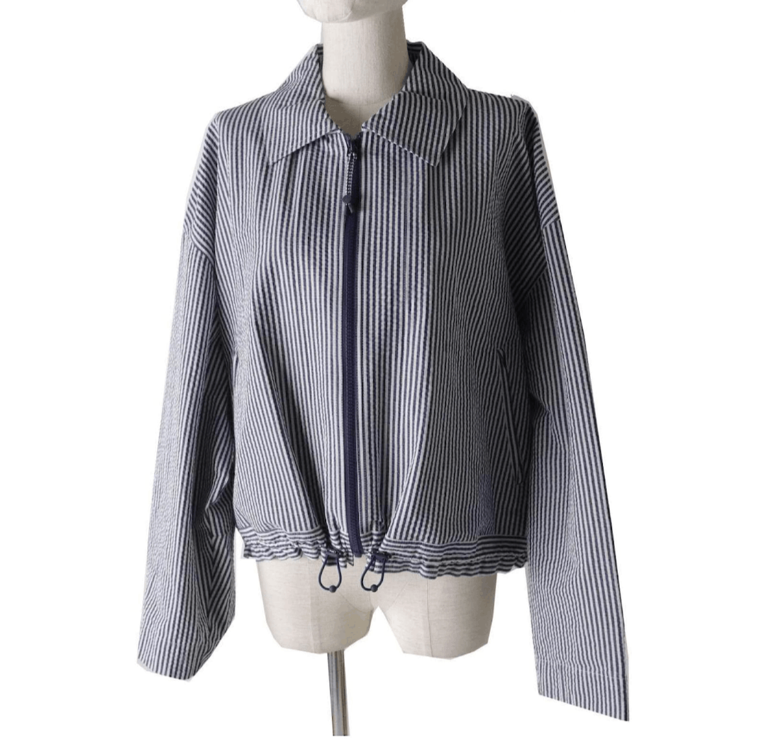 Hermes hermes seersucker zip jacket Size L / US 10 / IT 46 - 1 Thumbnail
