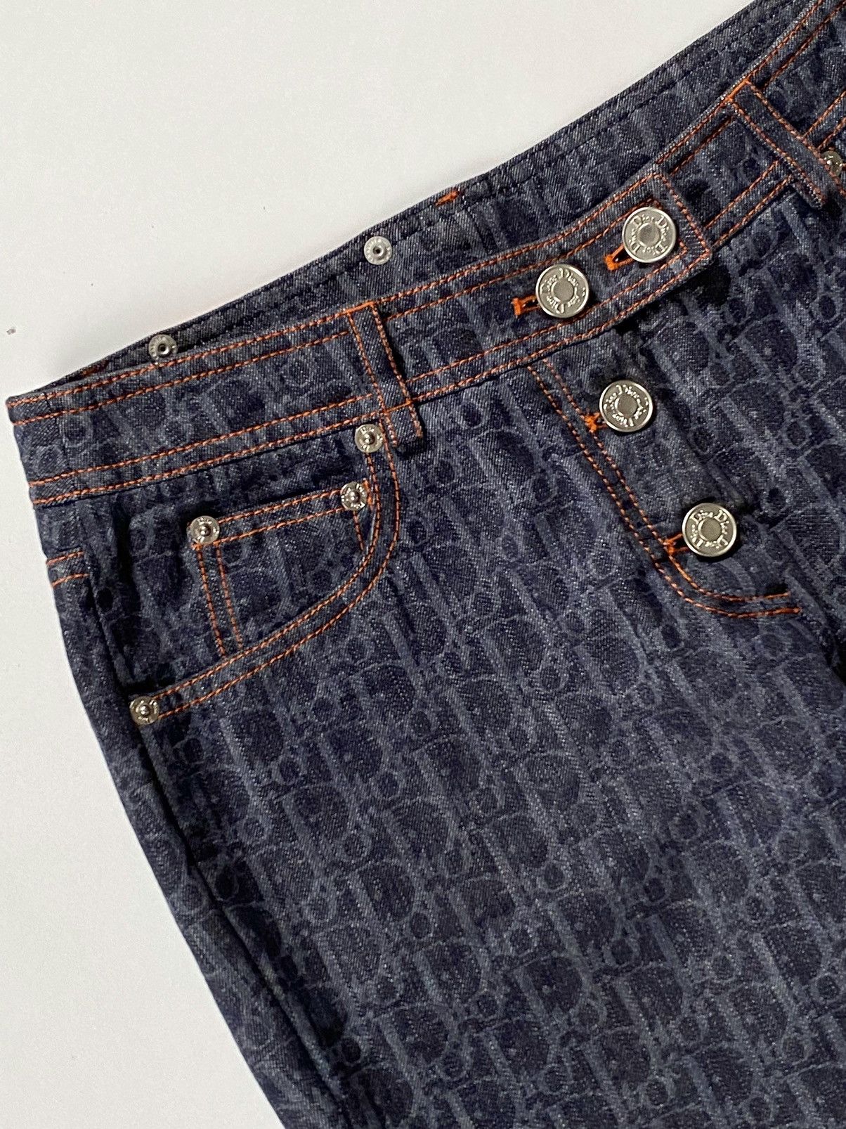 Dior 🔥F/W06 Dior by John Galliano Oblique Flight Monogram Jeans Size 27" / US 4 / IT 40 - 9 Thumbnail