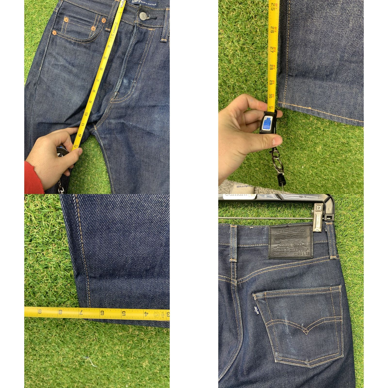 Levi's VINTAGE Levi's 501 Jeans Mens 29x31 Selvedge Denim Dark Wash Made & Crafted 80s Theme Slim Straight Size US 29 - 8 Thumbnail
