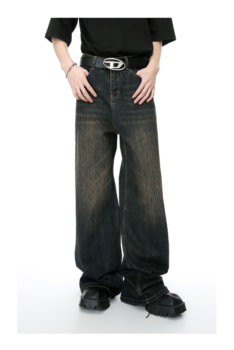 Japanese Brand Retro bamboo pattern distressed washed jeans Size US 32 / EU 48 - 1 Thumbnail