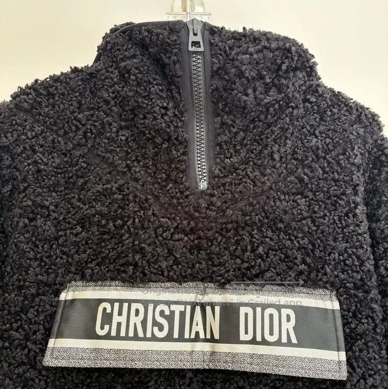 Dior Dior Black Embroidered Winter Long Sleeve Sweatshirt . Size L / US 10 / IT 46 - 2 Thumbnail