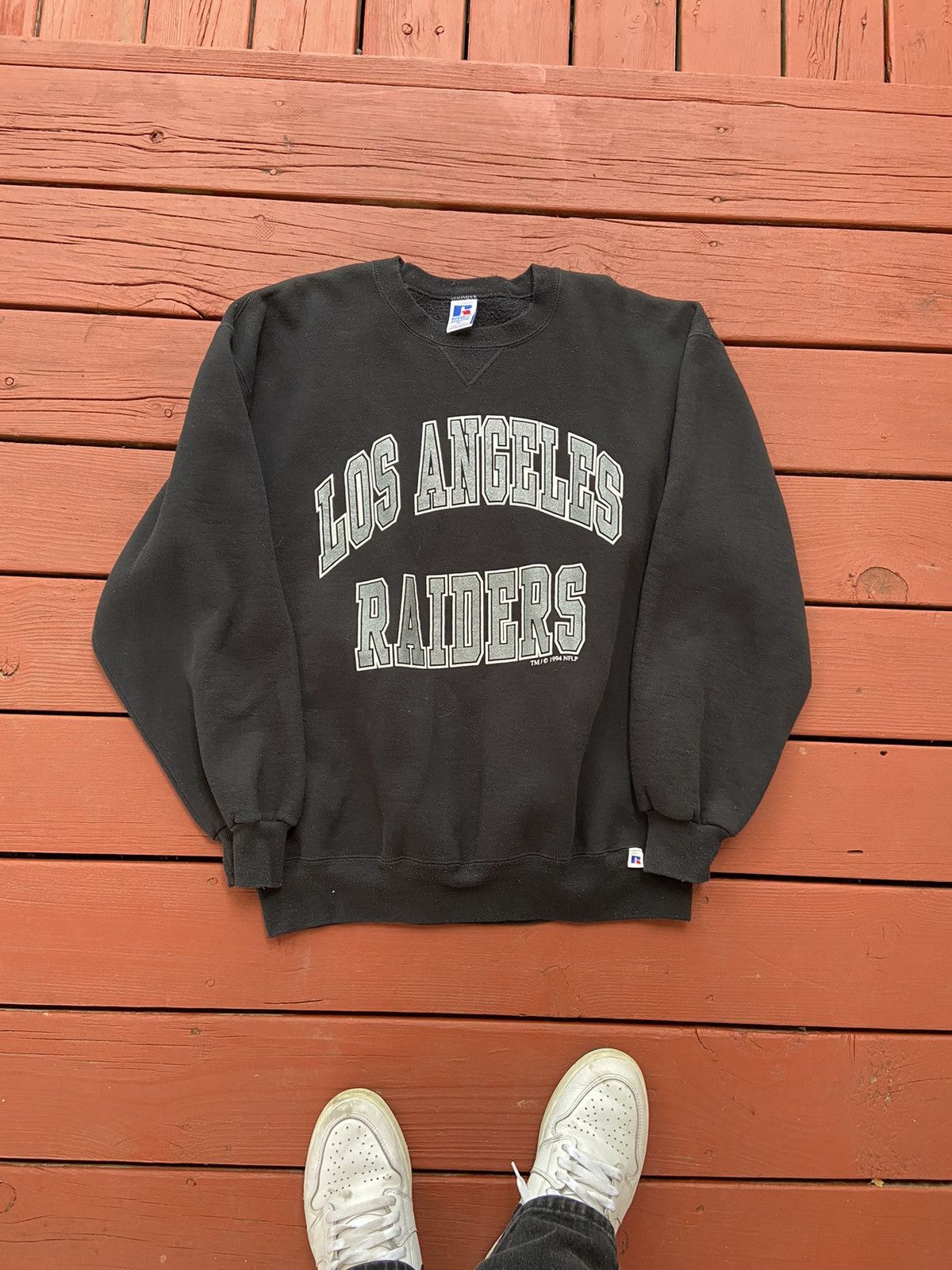 Russell Athletic, Shirts, Rare Vintage Russell Los Angeles Raiders  Sweatshirt