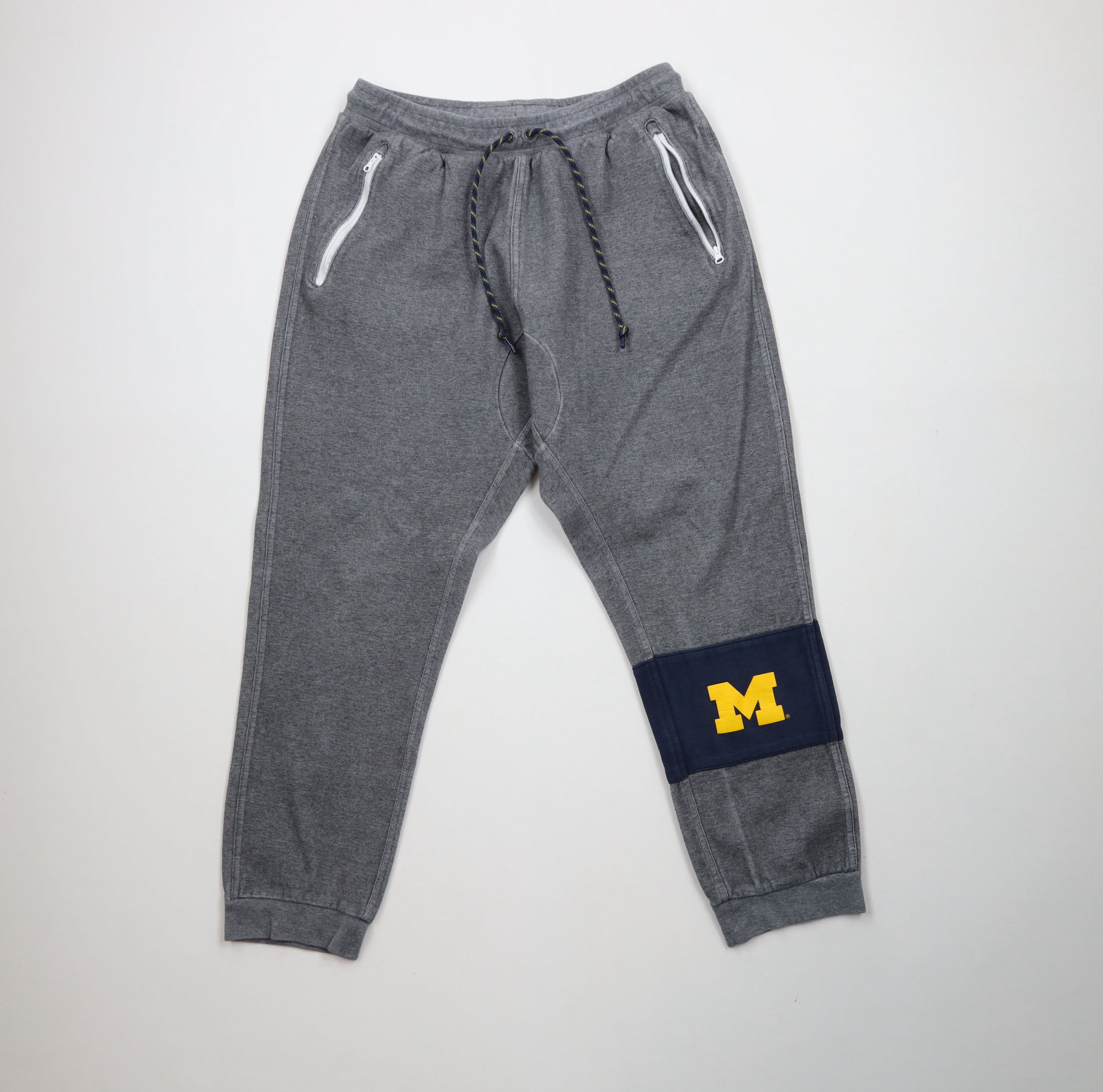 Nike × Vintage Nike Block University of Michigan Cuffed Sweatpants Joggers Size US 34 / EU 50 - 1 Thumbnail