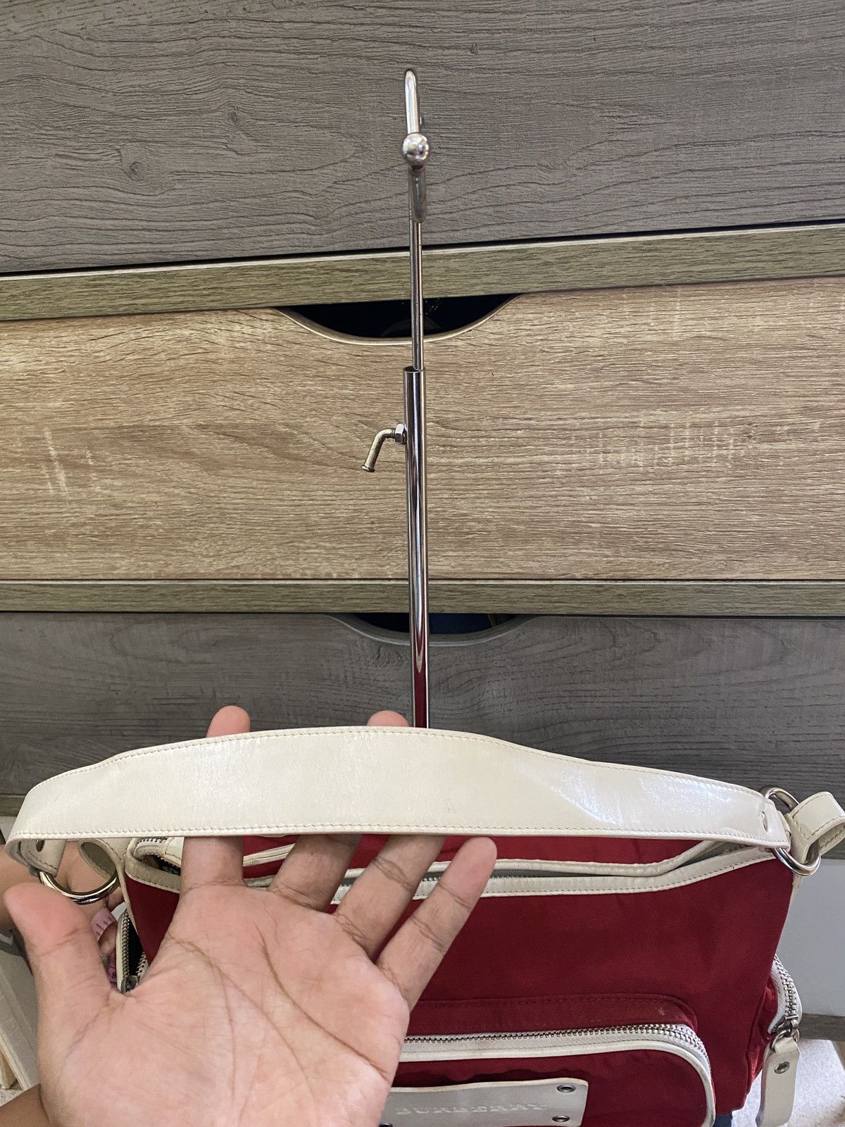 Burberry Burberry Red Nilon Shoulder Bag Size ONE SIZE - 8 Thumbnail
