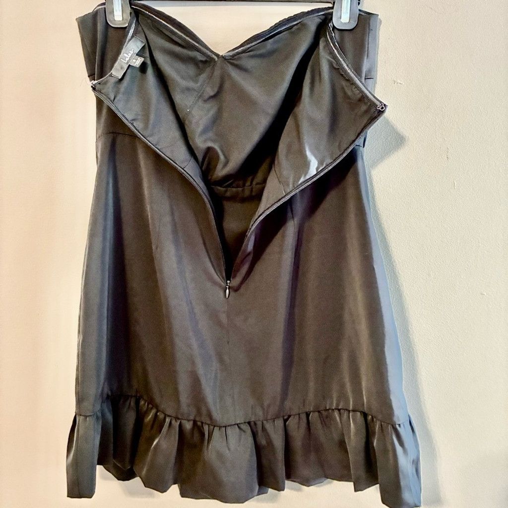 Lulus Lulus Adorable Black Ruffle Strapless Bodycon Dress- Small Size S / US 4 / IT 40 - 6 Thumbnail