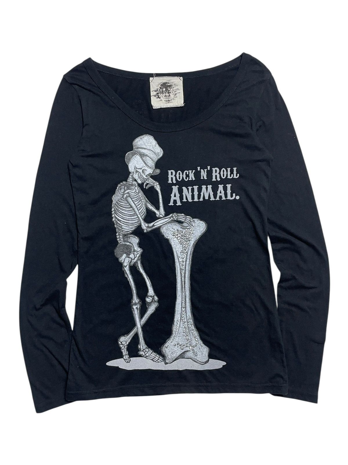 14th Addiction 2000’s GladNews - Skull Studded Logo Longsleeve Shirt Size S / US 4 / IT 40 - 19 Thumbnail
