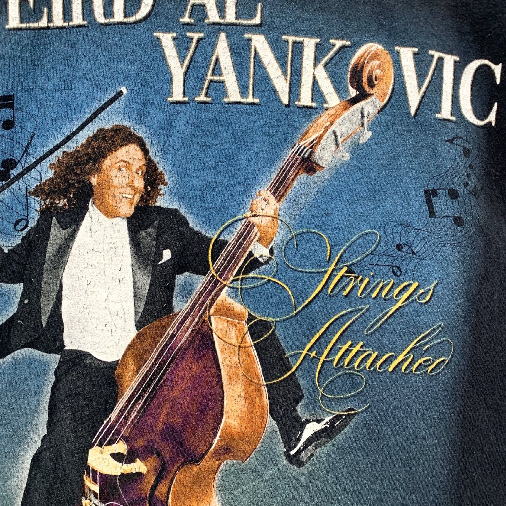 Gildan Weird Al Yankovic Shirt Mens Medium Black Strings Attached Tour Funny Shirt Size US M / EU 48-50 / 2 - 5 Thumbnail