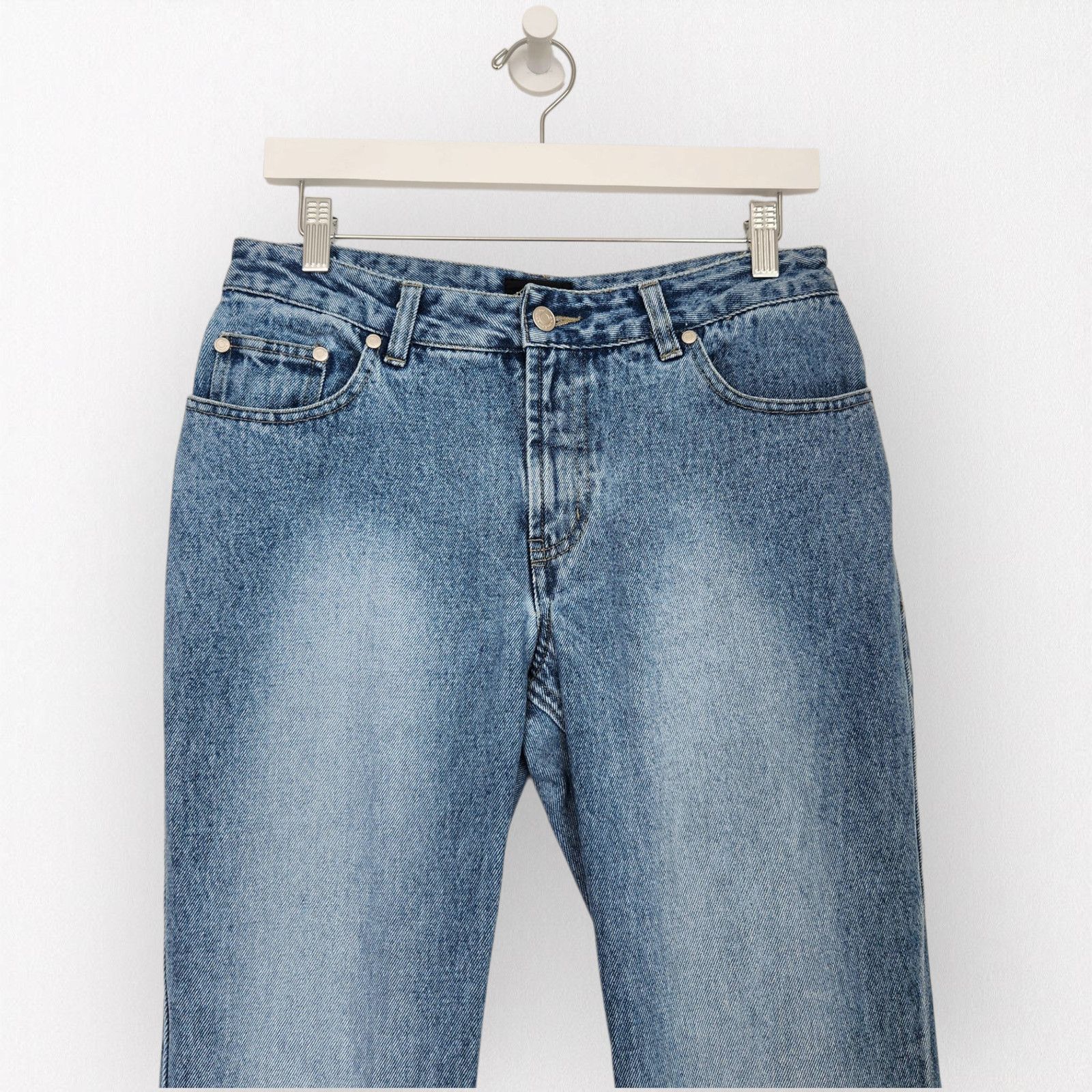 Vintage No Boundaries Denim High Waisted Split Hem Bootcut Jeans 6 Size 28" / US 6 / IT 42 - 2 Thumbnail