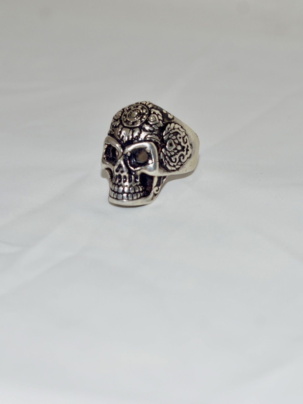 Other Skull silver 925 Ring Size ONE SIZE - 1 Thumbnail