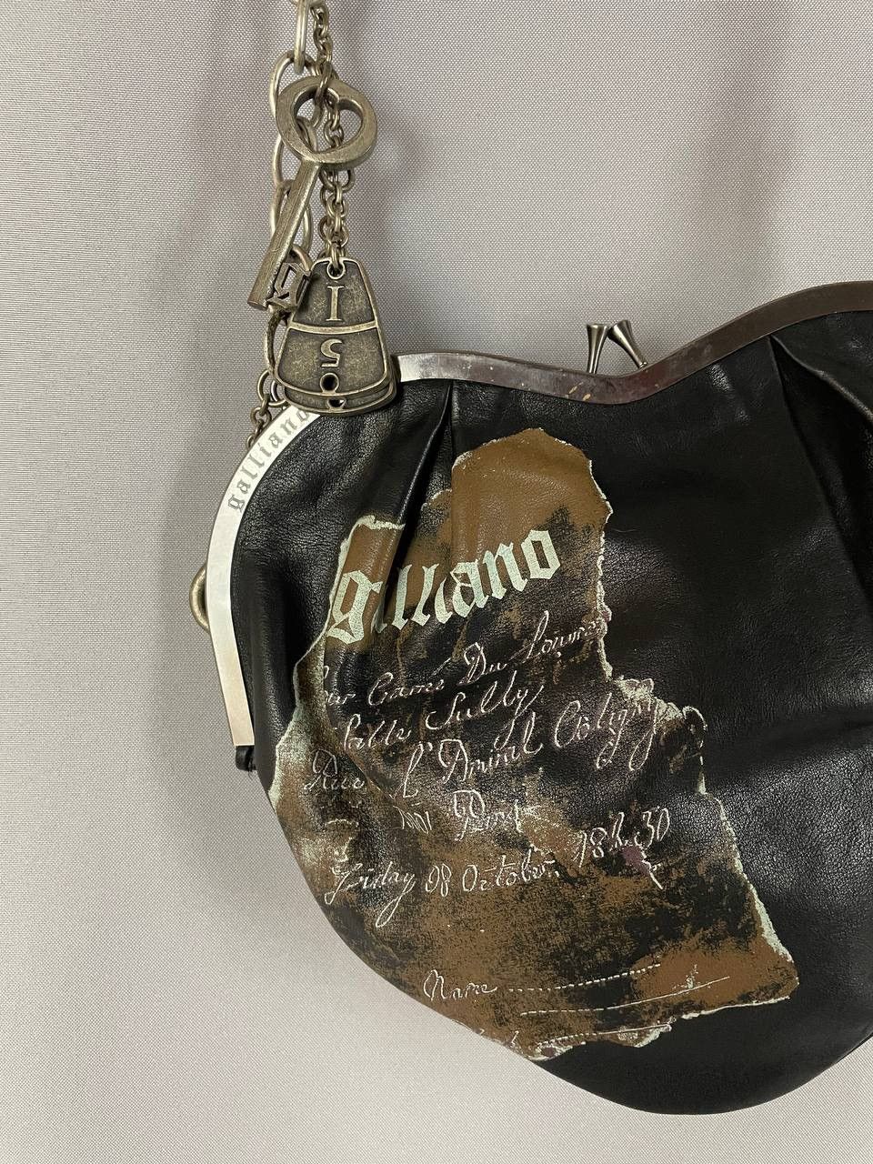 John Galliano John Galliano Leather Bag Heart 🖤 Rare Size ONE SIZE - 10 Thumbnail