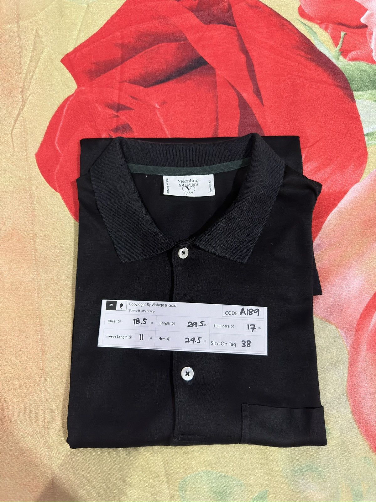 Valentino Vintage Valentino Garavani Polo Shirt A189 Size US XS / EU 42 / 0 - 7 Thumbnail