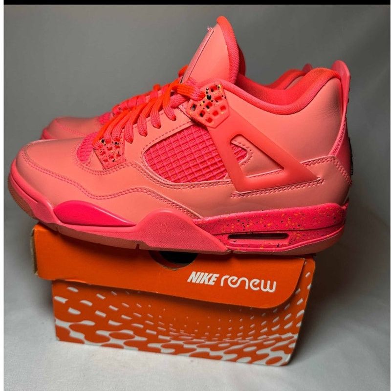 Jordan Brand × Nike Size 8 - Wmns Air Jordan 4 Retro NRG Hot Punch Men's Shoes Size US 8 / IT 38 - 8 Thumbnail
