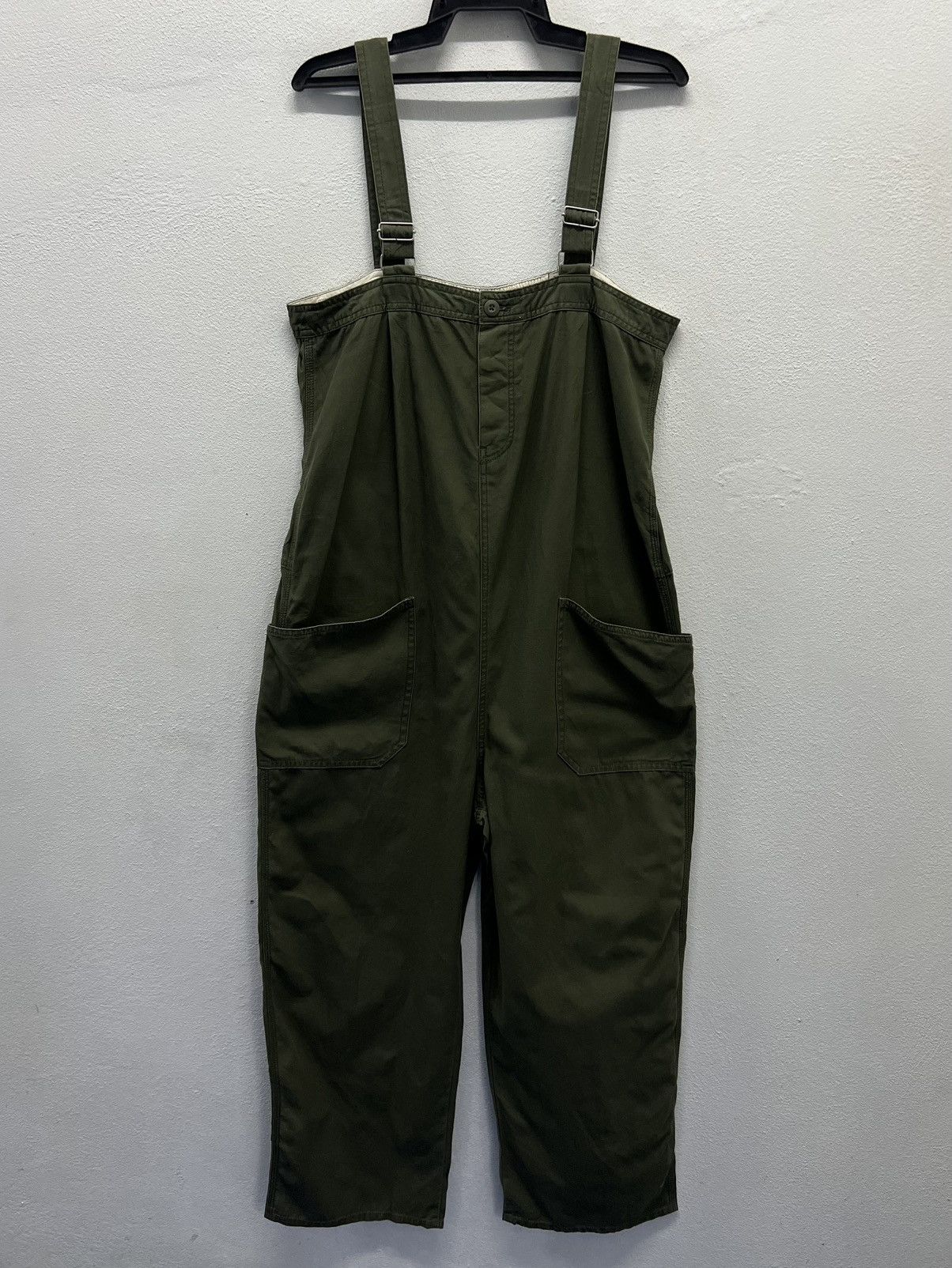 Japanese Brand × Vintage LOGOS DAYS Olive Green Cotton Overalls (LL) Size US 38 / EU 54 - 1 Thumbnail