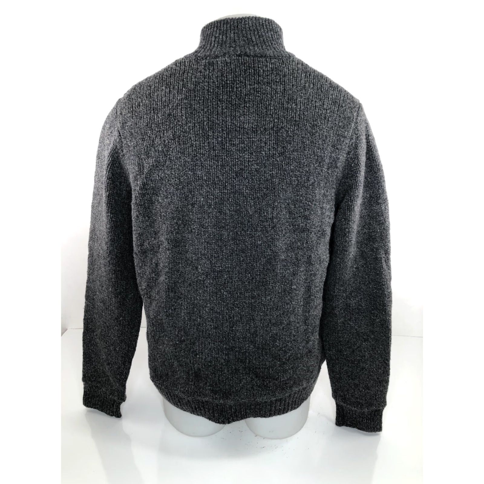 Vintage L.L. Bean LAMBSWOOL Mens Md. Pockets Lined Knit Full Zip Sweater Jacket Gray M EXC Mens Size US M / EU 48-50 / 2 - 4 Thumbnail