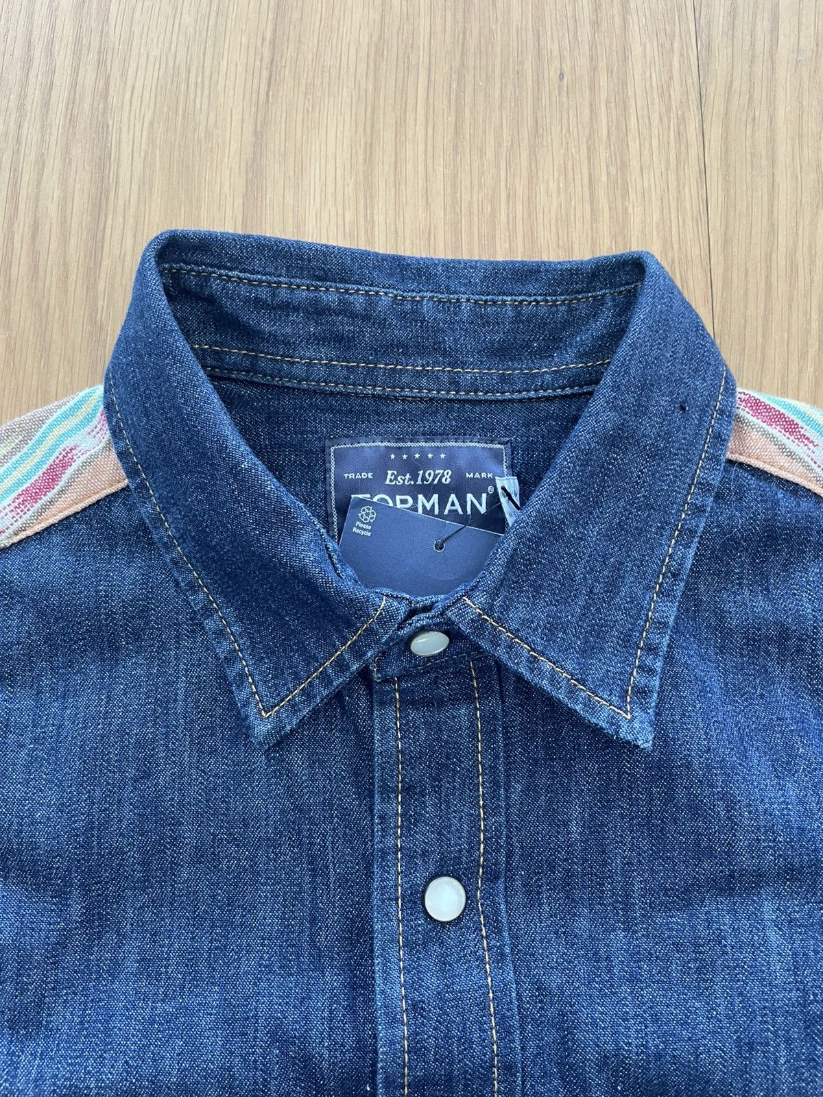 Topman NWT Topman Western Denim shirt - Size S Size US S / EU 44-46 / 1 - 2 Thumbnail