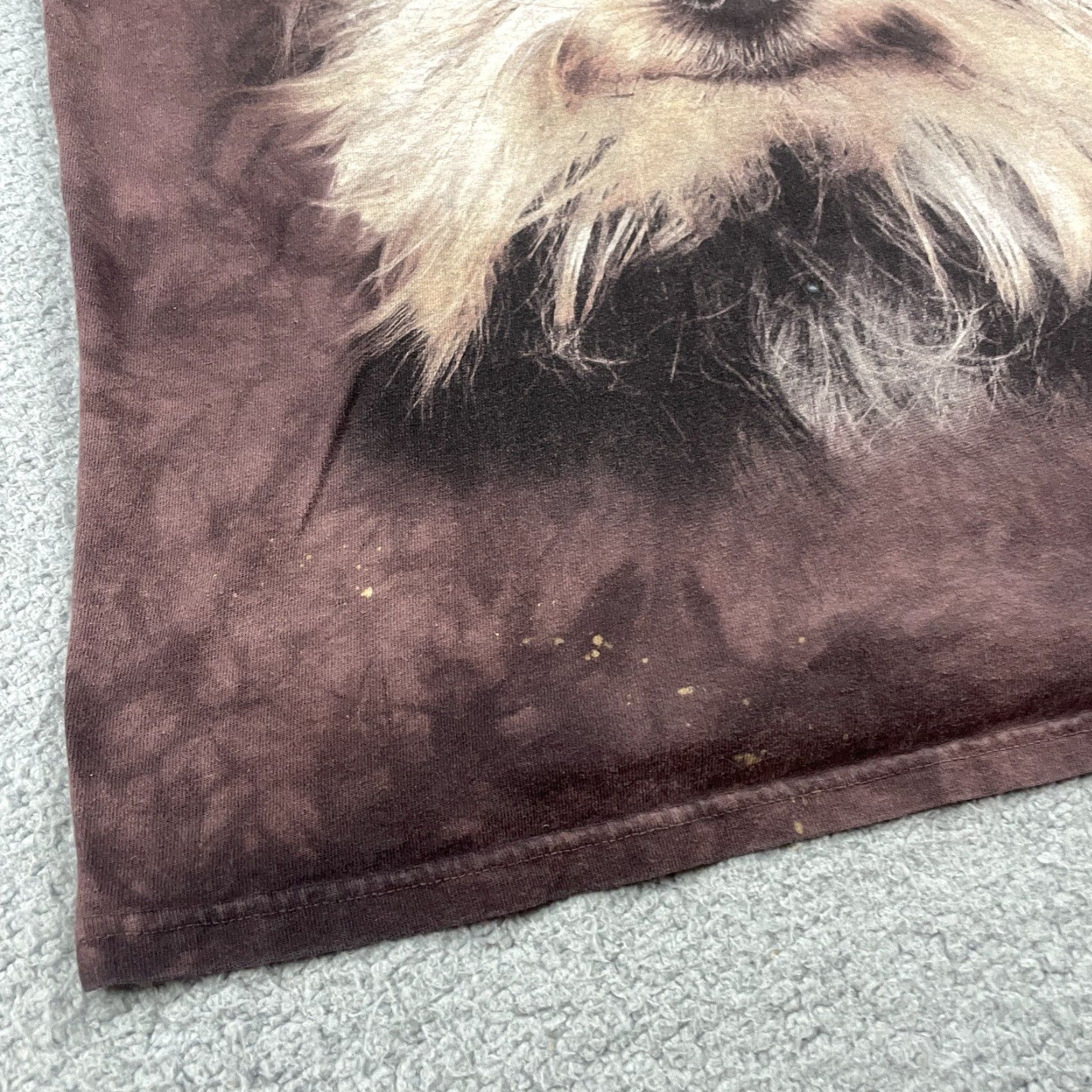 The Mountain VINTAGE The Mountain TShirt Adult Large Brown Yorkshire Terrier Dog Puppy Tie Dye AOP* Size L / US 10 / IT 46 - 6 Thumbnail