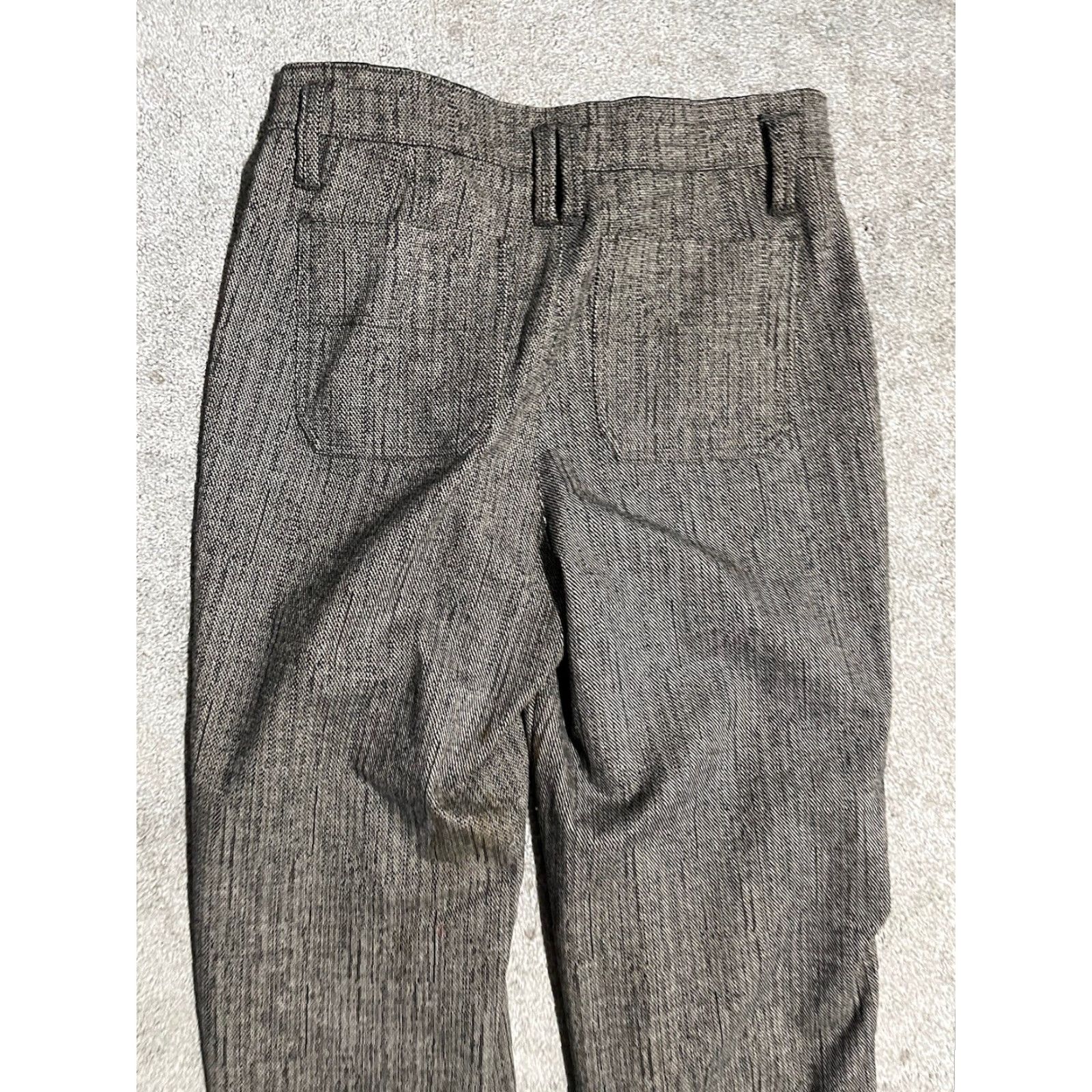 Vintage Democracy Pants Womens 10 Herringbone Brown Ab Solution Straight Tweed Size 32" / US 10 / IT 46 - 4 Thumbnail
