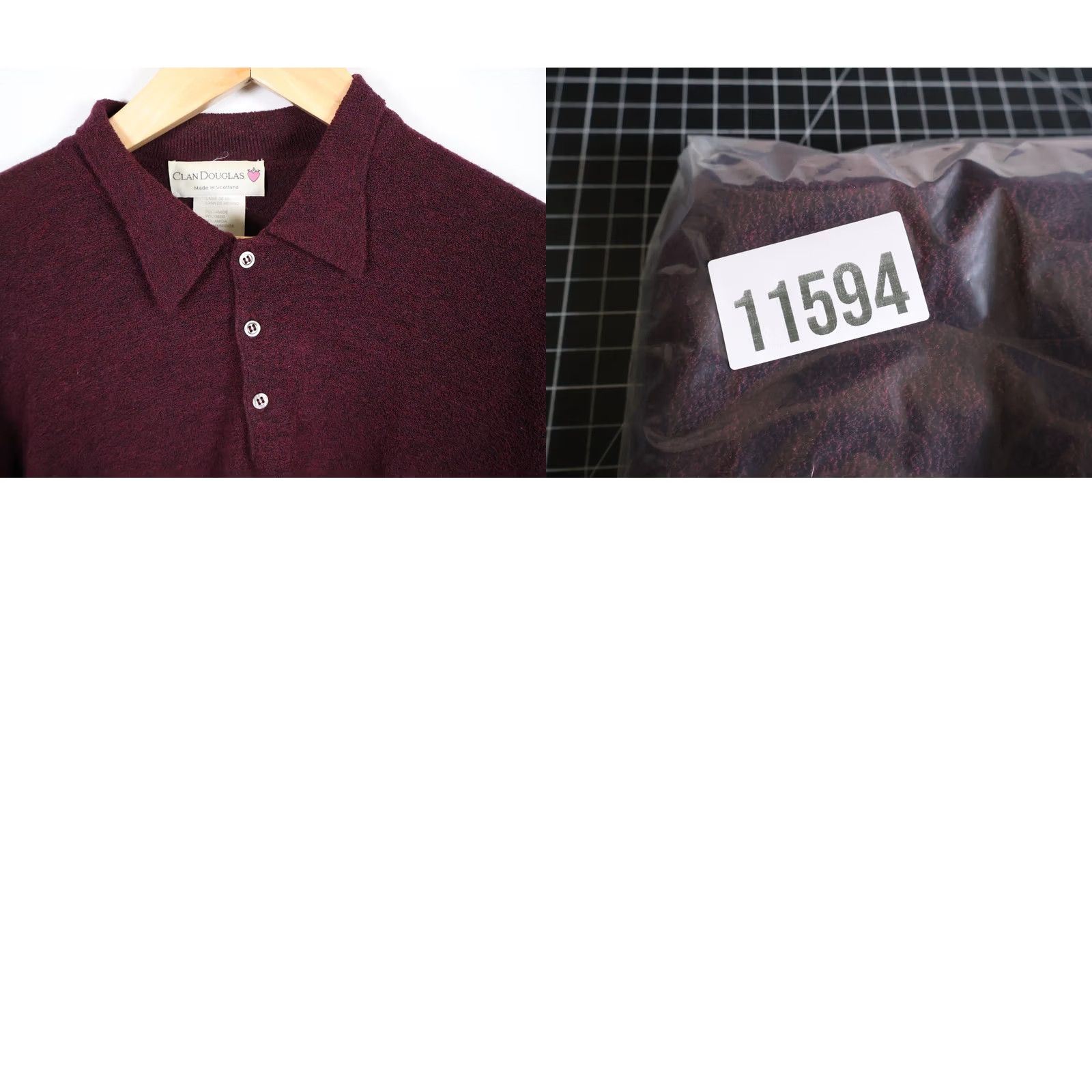 Vintage VINTAGE Clan Douglas Wool Blend Sweater Men 2XL Dark Red Scotland Textured Knit Pullover Size US XXL / EU 58 / 5 - 9 Thumbnail