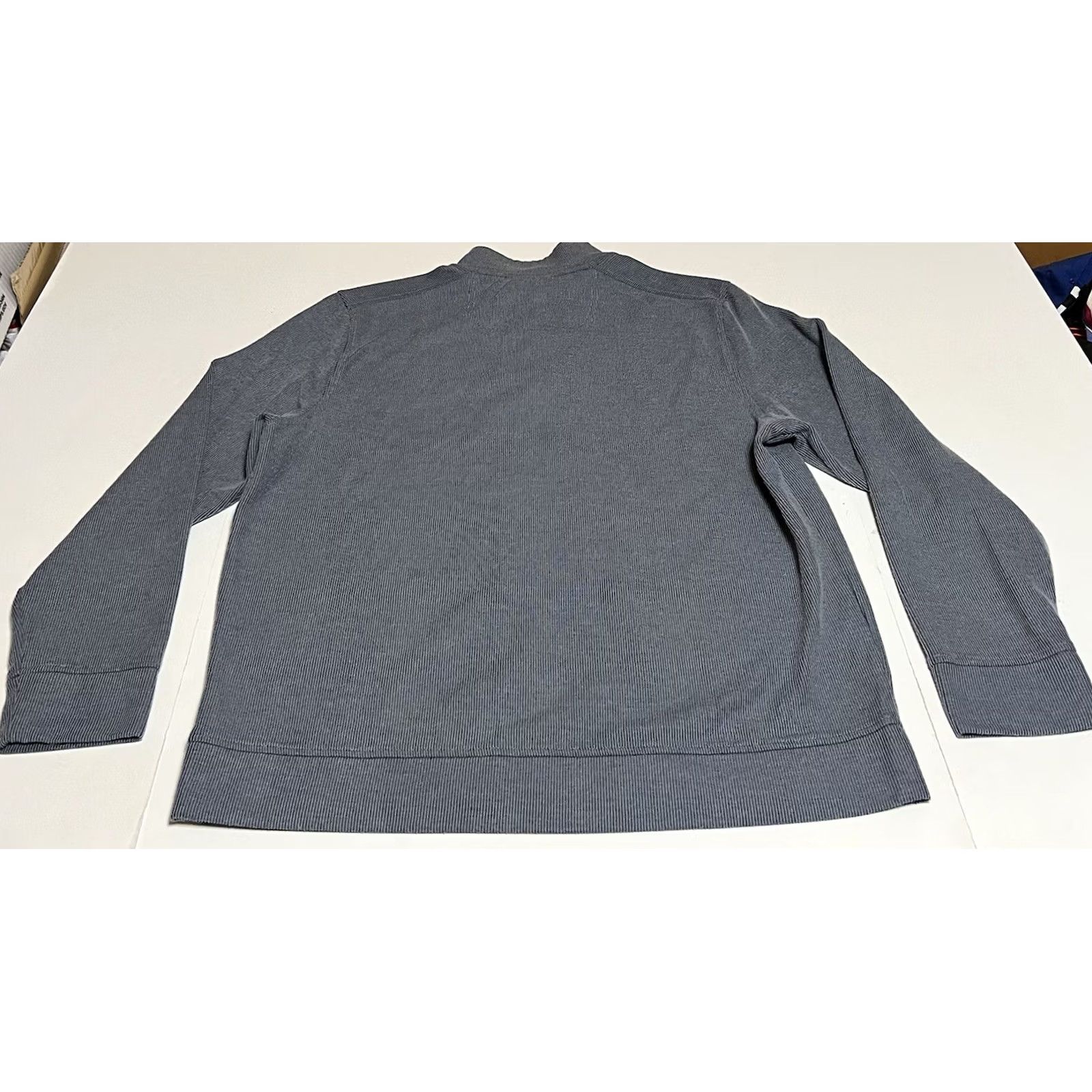 Tommy Bahama Tommy Bahama Sweater Mens XL Gray Mock Neck Pullover Knit - Button Snap Henley Casual Beach Classic Modern Embroidered Logo Size US XL / EU 56 / 4 - 3 Thumbnail