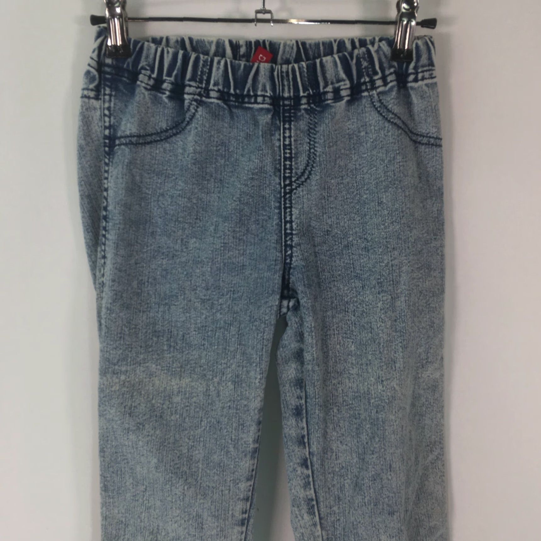 Denime Divided Womens Jeans Skinny Blue Denim Size 4 Elastic Waist Regular Rise Low 31 in Inseam 31 in Size 27" / US 4 / IT 40 - 4 Thumbnail