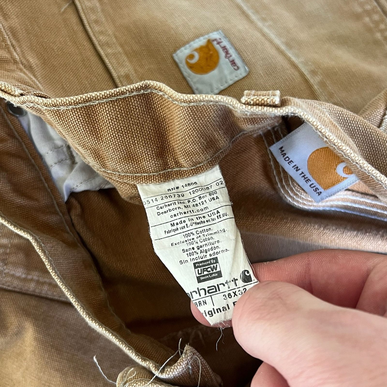 Carhartt × Vintage Carhartt brown double knee work wear carpenter pants Size US 33 - 7 Thumbnail