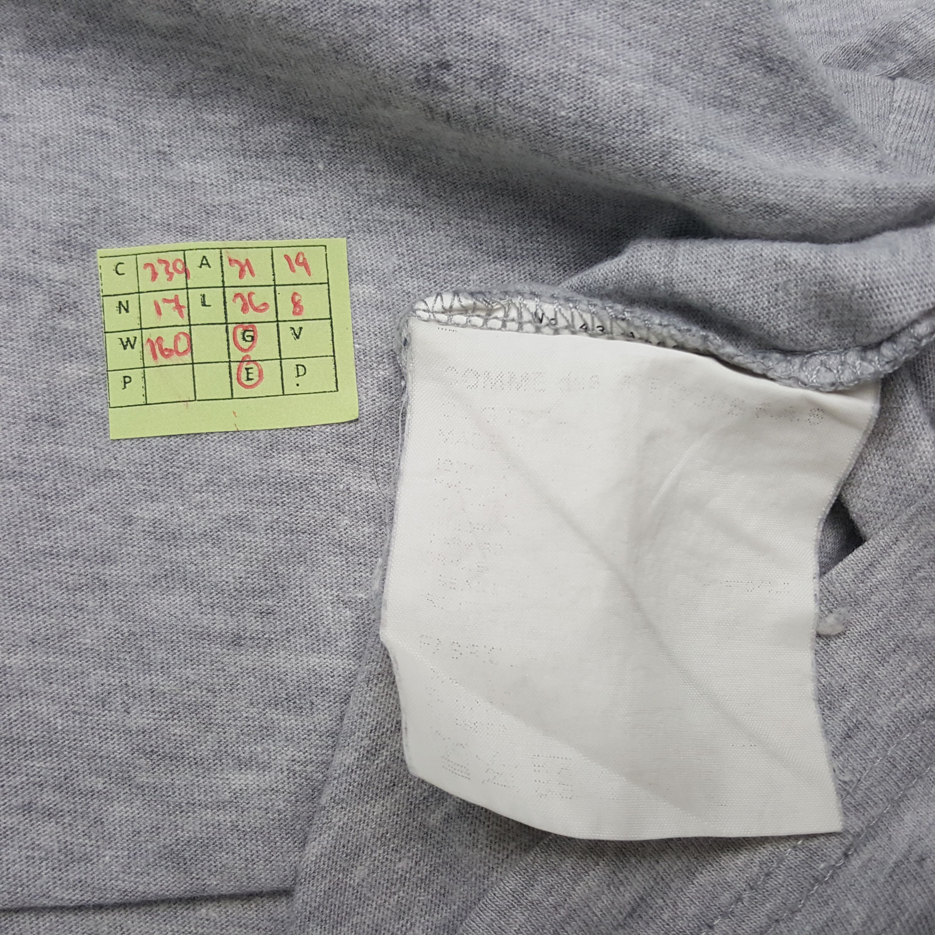 Comme des Garcons SHIRT × Japanese Brand × Vintage Vintage Comme des Garcons Japanese Designer Plain Tshirt Size US L / EU 52-54 / 3 - 4 Thumbnail