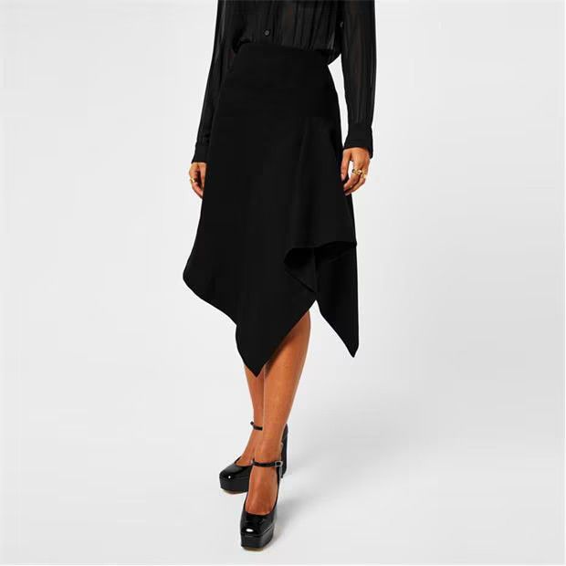 Dries Van Noten o1g2r1mq1024 Midi Skirt in Black Size 27" / US 4 / IT 40 - 3 Thumbnail