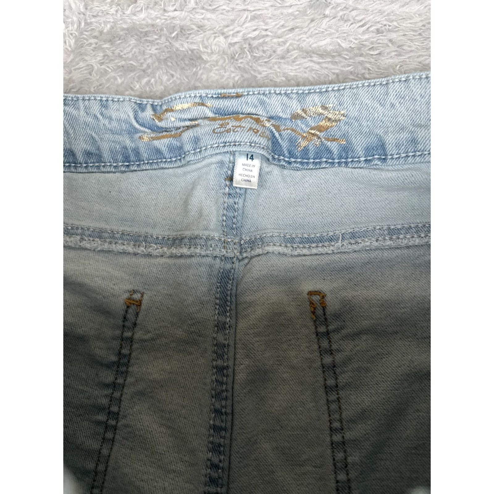 Vintage VINTAGE Seven7 Jeans Women Slim Blue Denim 14 Adult Regular 34x29 Distressed 5-Pocket Bootcut Jeans Womens Size 36" / US 14 / IT 50 - 6 Thumbnail