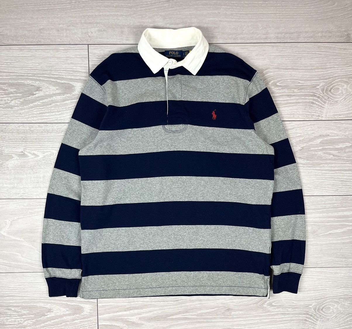 Polo Ralph Lauren Polo Ralph Lauren Striped Rugby Polo Shirt Size US XL / EU 56 / 4 - 1 Thumbnail