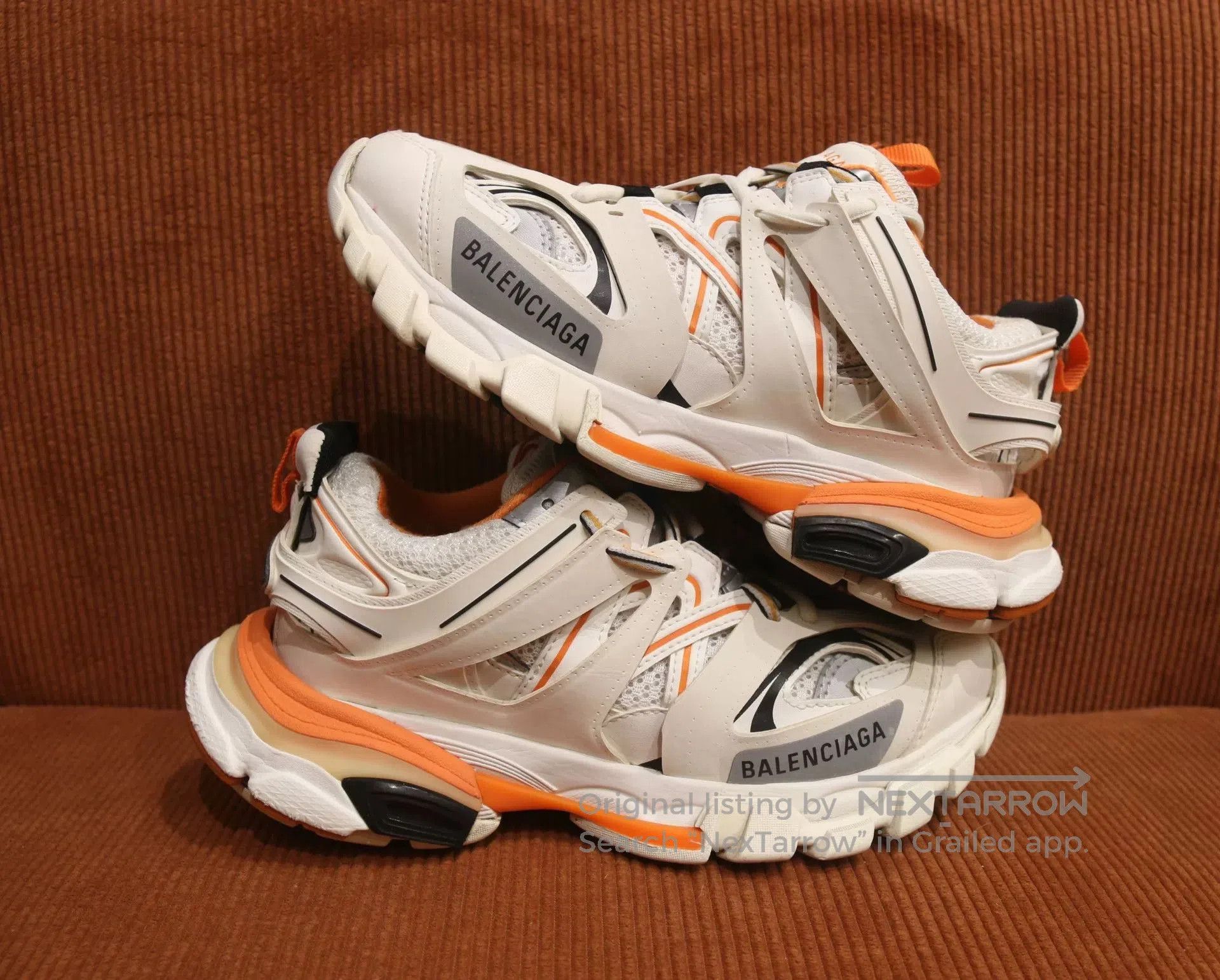 Balenciaga Balenciaga Track White Orange Sneakers. Size US 4 / IT 34 - 3 Thumbnail