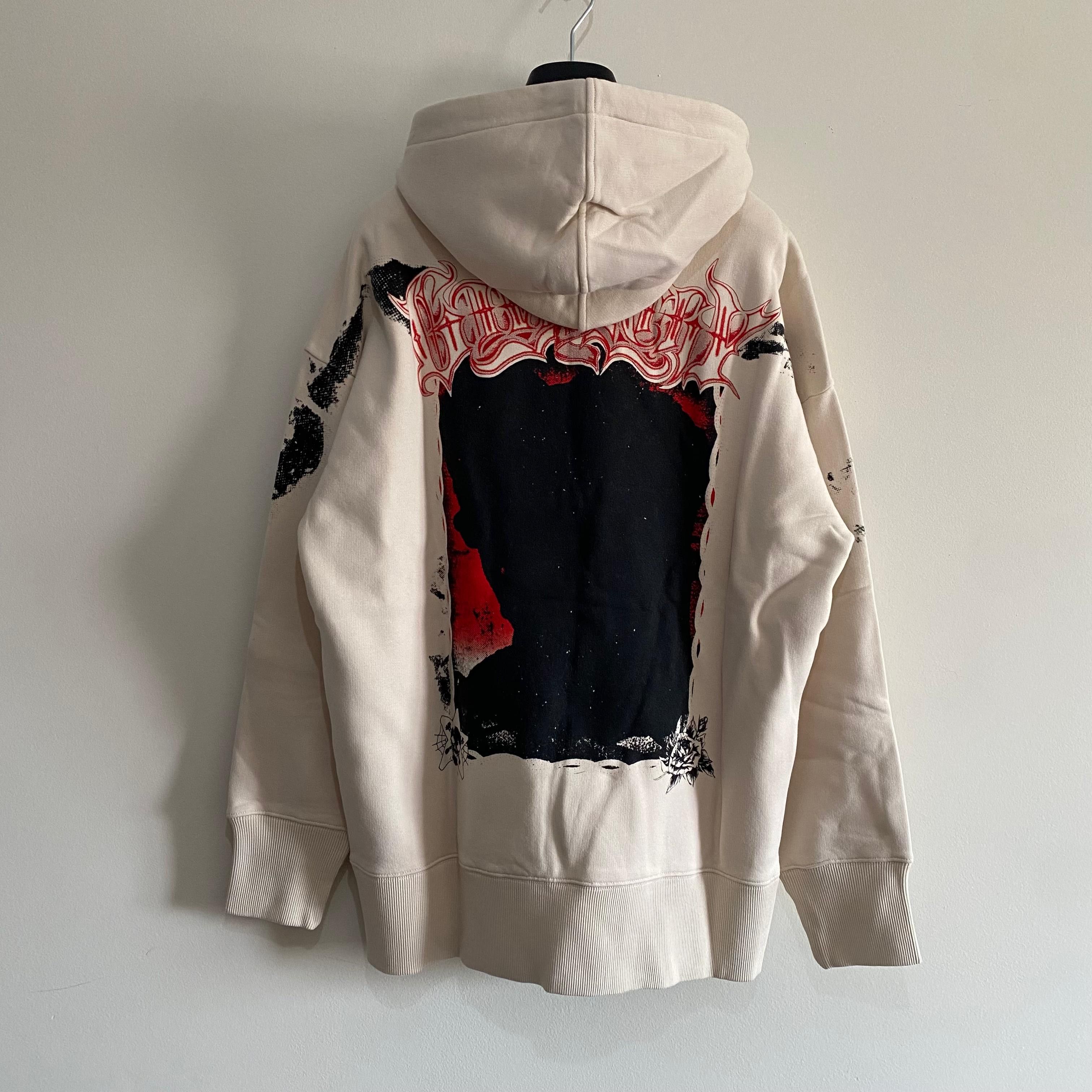 Givenchy Beige Cross Tattoo Logo Oversized Hoodie Size US S / EU 44-46 / 1 - 9 Thumbnail