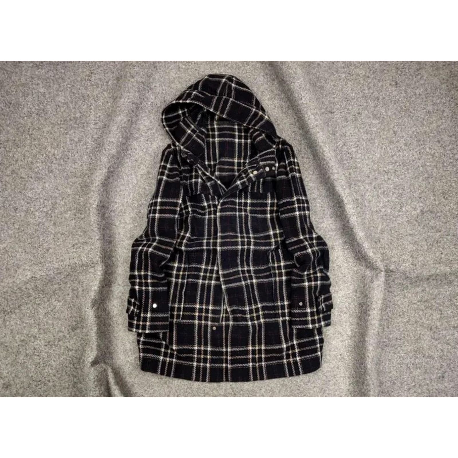 Paolo Pecora Paolo Pecora Design Duffle Checkered Coat Wool Jacket Dress Coat Size US S / EU 44-46 / 1 - 2 Thumbnail