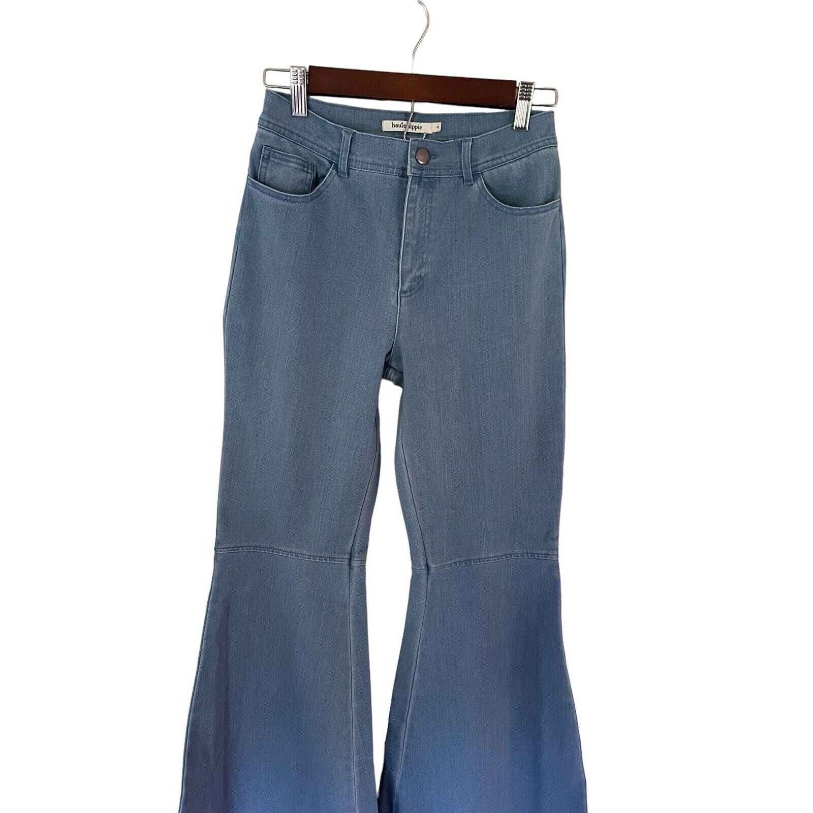 Haute Hippie Haute Hippie High Waist Wide Leg Bell Bottom Jeans Size 4 Size 27" / US 4 / IT 40 - 3 Thumbnail