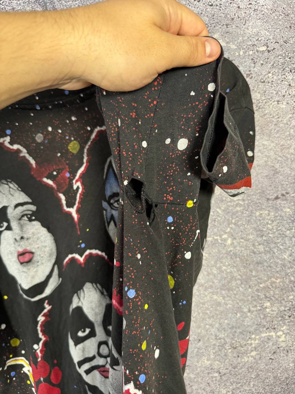 Band Tees × Hanes 1992 Vintage KISS T-Shirt Faces AOP Hanes Winterland Concert Size US L / EU 52-54 / 3 - 22 Thumbnail