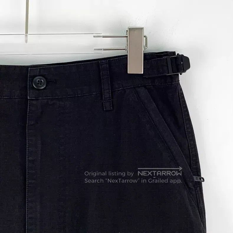 Balenciaga Balenciaga Black Cotton Workwear Midi Skirt Size 37" - 3 Thumbnail