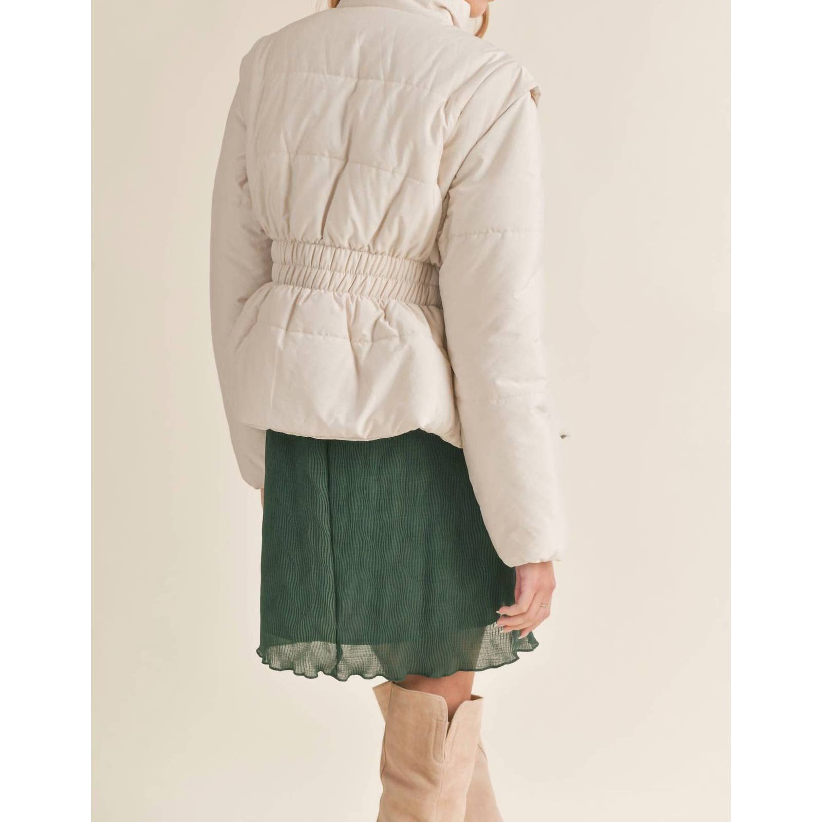Sadie & Sage Cream Ribbed Rider Sweater