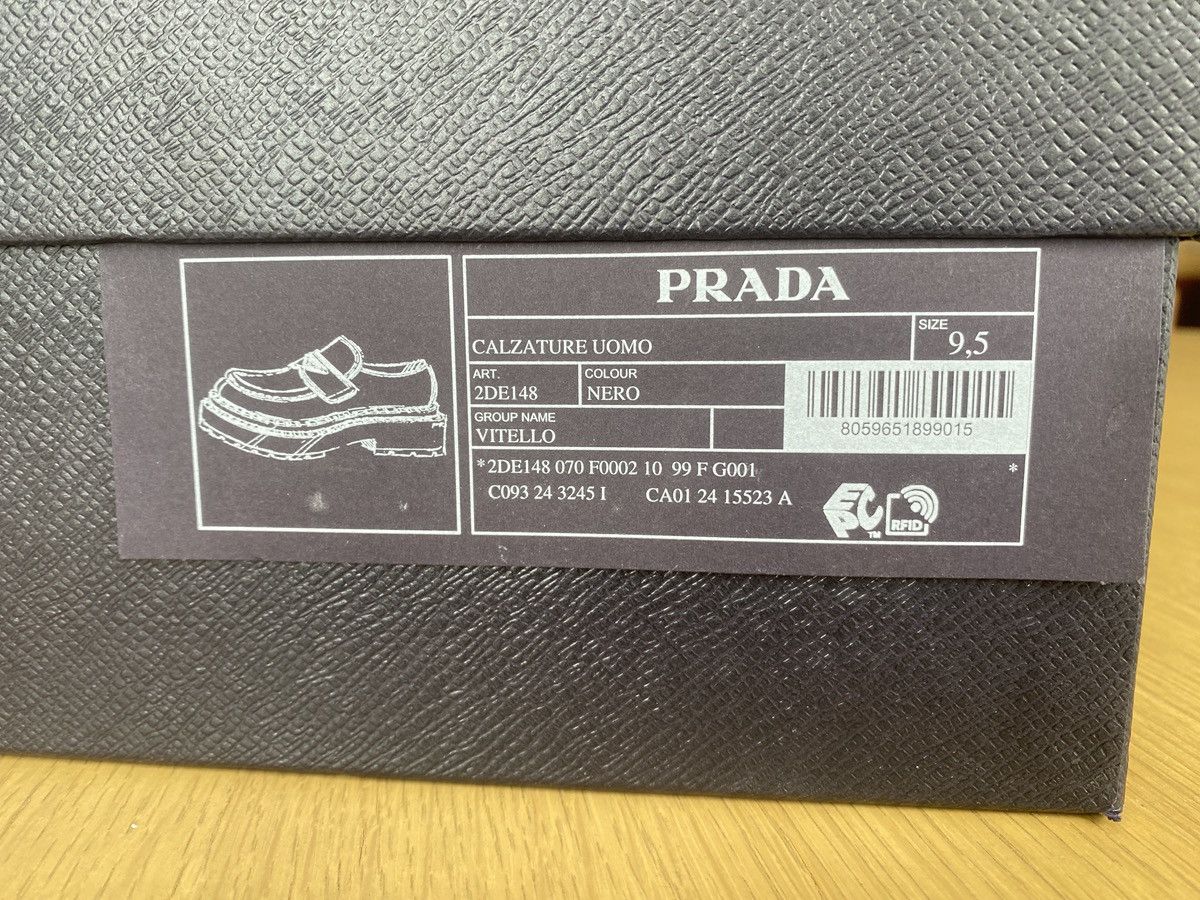 Prada Genuine Double Chocolate black leather loafers Size US 9.5 / EU 42-43 - 7 Thumbnail