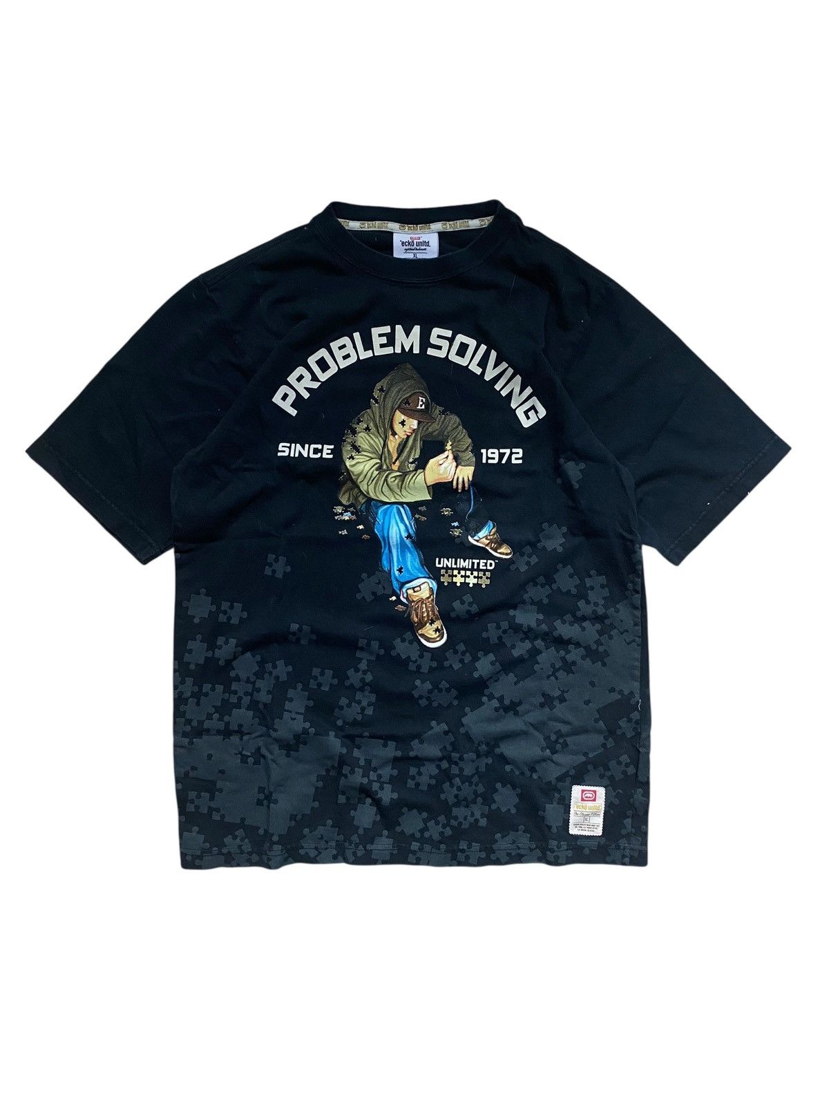 Ecko Unltd. ECKO Y2k PROBLEM SOLVING RARE OVERPRINT T SHIRT Size US XL / EU 56 / 4 - 1 Thumbnail