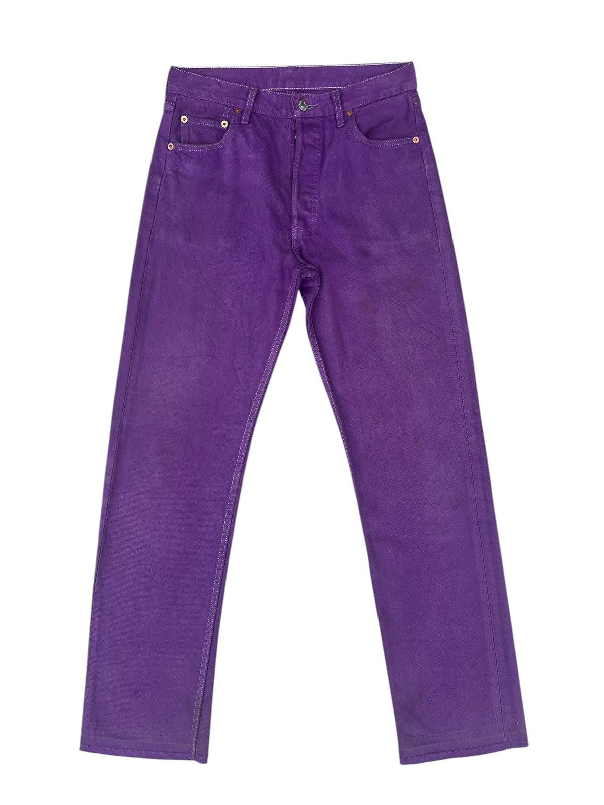 Levi's Vintage 90s Levi’s 501 Fade Dirty Mud Denim Purple Jeans Size US 29 - 1 Thumbnail