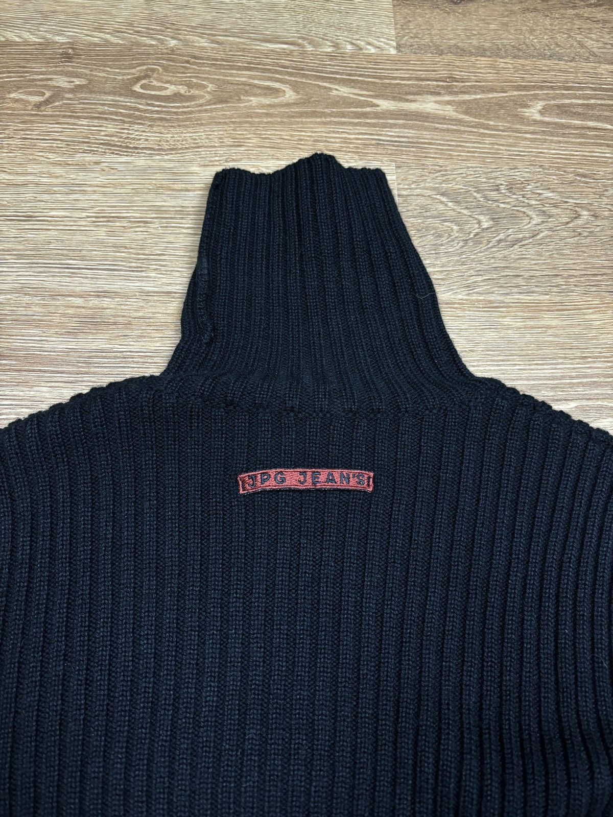 Jean Paul Gaultier 2000s Jean Paul Gaultier Cropped Ribbed Turtleneck Knit Size M / US 6-8 / IT 42-44 - 7 Thumbnail