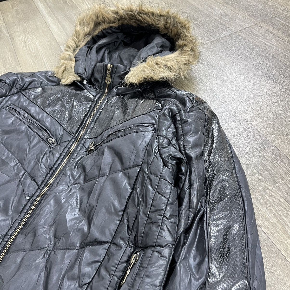 20471120 2000s Nylaus Fur Bono Jacket Punk Ifsixwasnine Goa Lgb Style Size US L / EU 52-54 / 3 - 5 Thumbnail