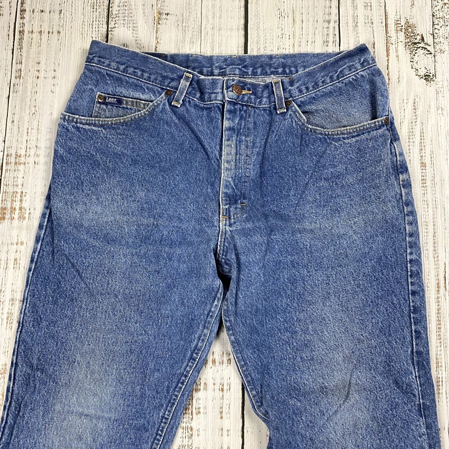 Lee VINTAGE LEE MEN'S STRAIGHT BLUE JEANS 36X31 MEDIUM WASH CLASSIC FIT COTTON美国 Size US 36 / EU 52 - 2 Thumbnail