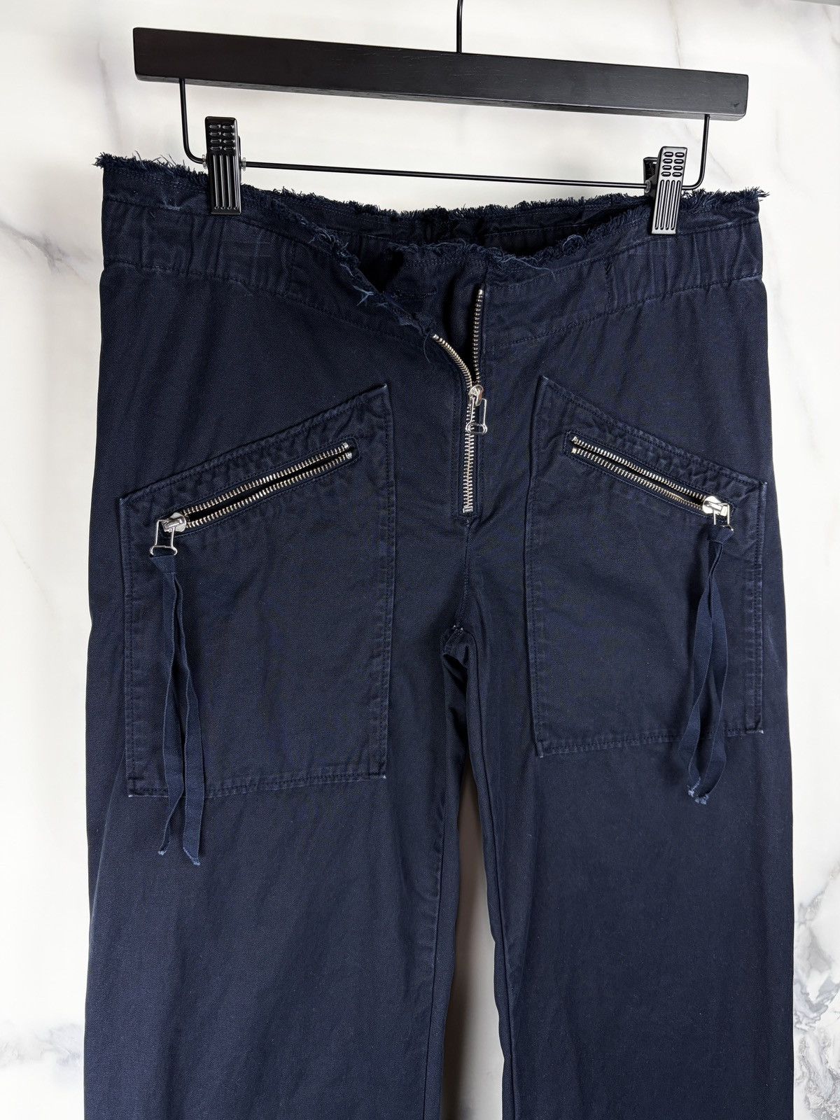 Maison Margiela AW06 Maison Margiela Distress Zip Tassel Pocket Cargo Pants Size US 30 / EU 46 - 2 Thumbnail