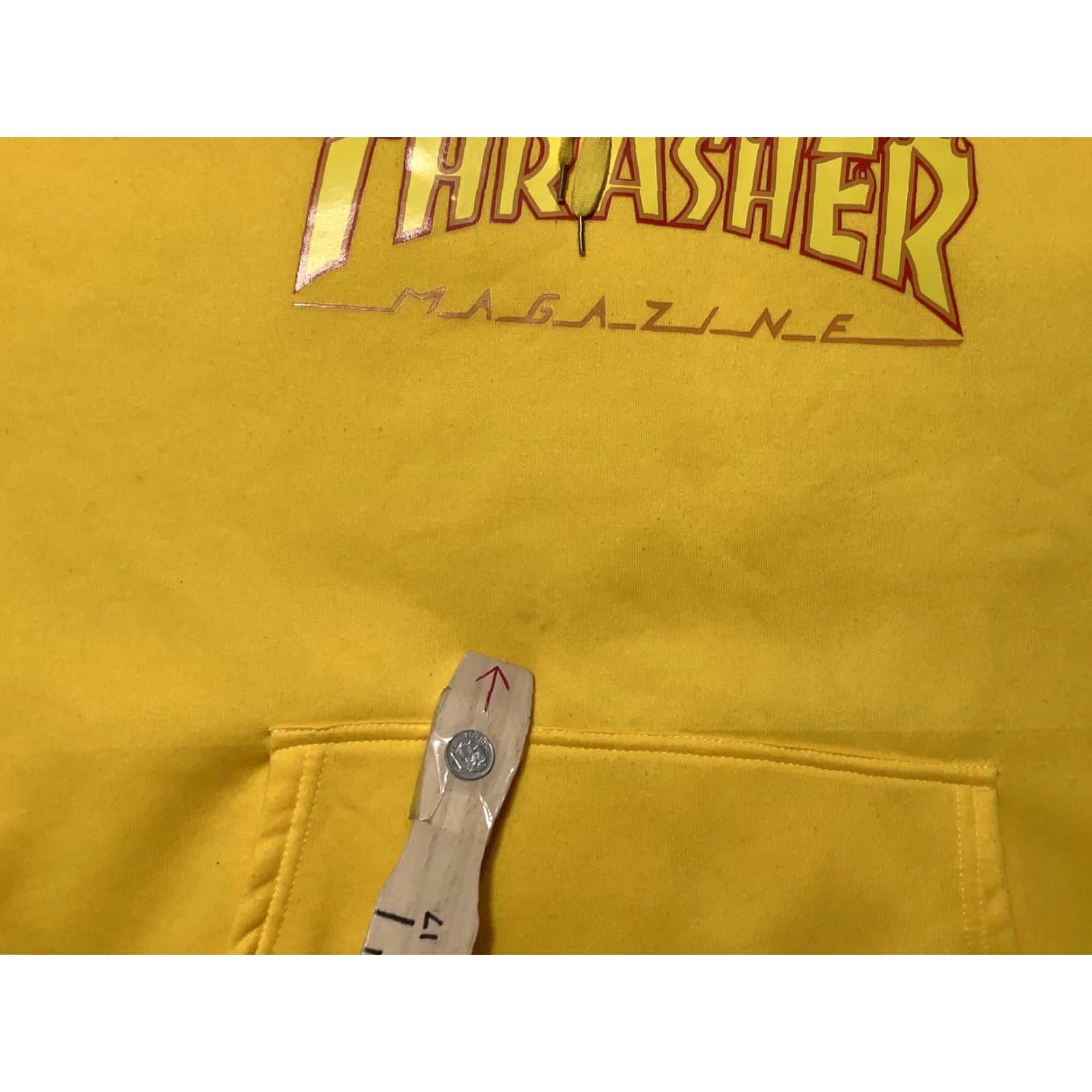 Thrasher Thrasher Hoodie Mens Medium Yellow Flame Logo Kangaroo Pocket Pullover Graphic Print Hooded Sweatshirt Size US M / EU 48-50 / 2 - 6 Thumbnail