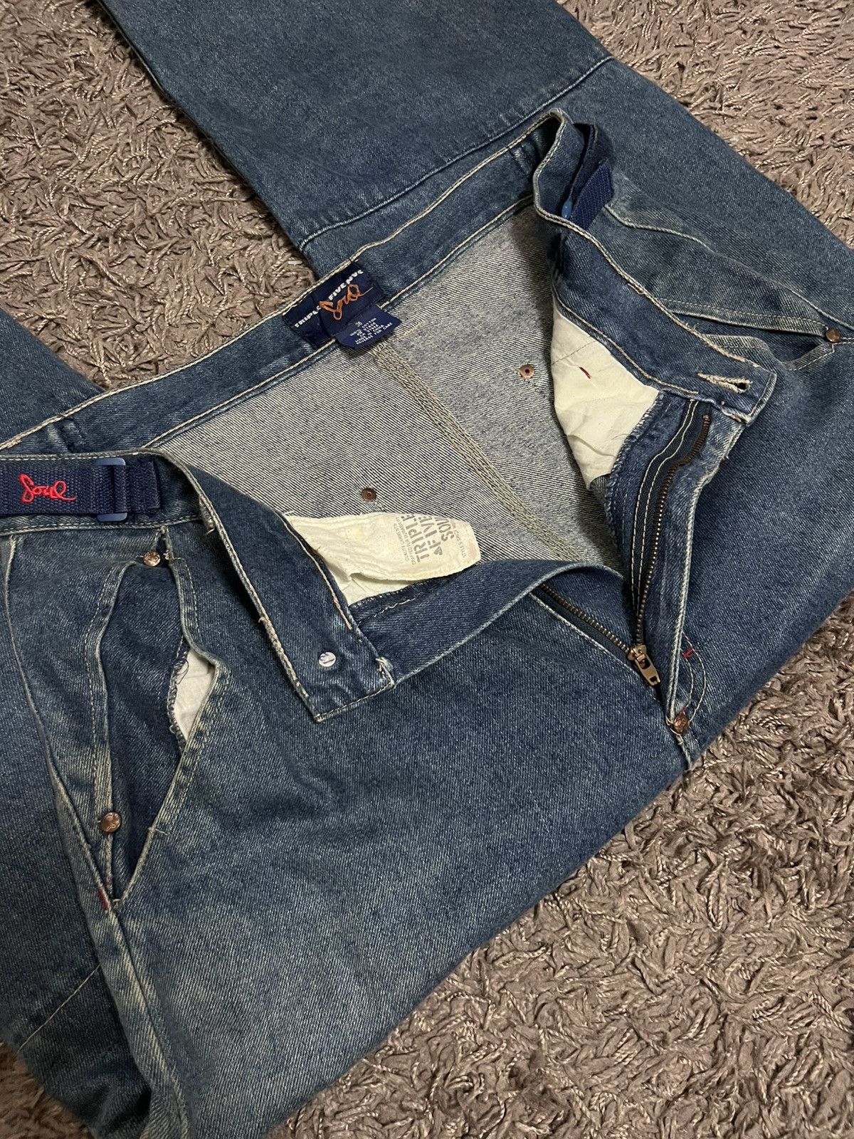 Triple 5 Soul 1990s Tripple five soul nyc baggy double knee #B2 Size US 35 - 6 Thumbnail