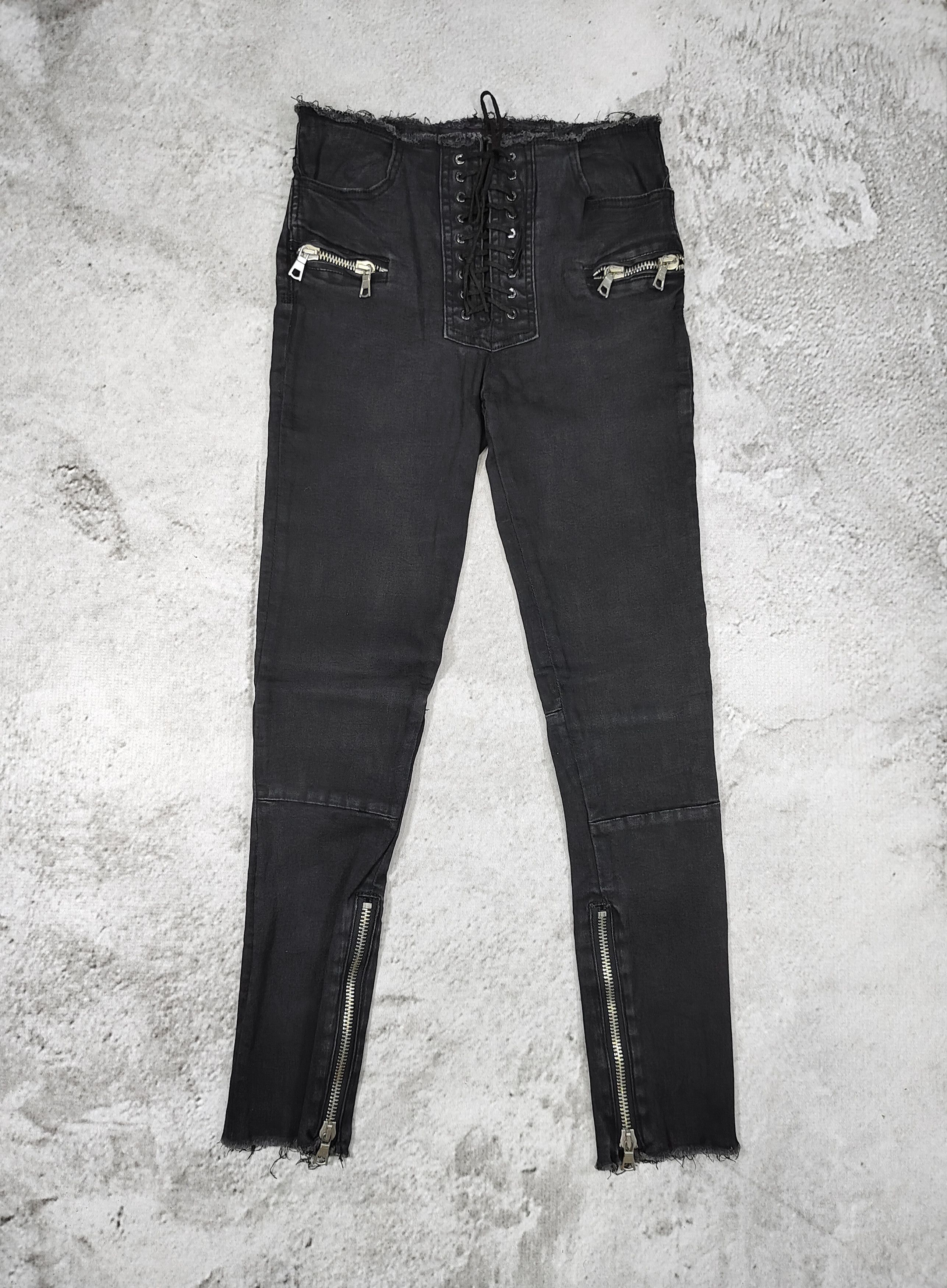Ben Taverniti Unravel Project Unravel Project- Gothic Glam Rock Lace Up Skinny Jeans Size 28" / US 6 / IT 42 - 1 Thumbnail