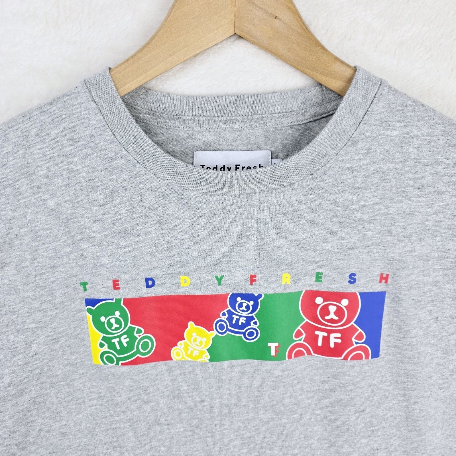 Teddy Fresh Teddy Fresh T Shirt Mens Large Gray Short Sleeve Spellout Size US L / EU 52-54 / 3 - 4 Thumbnail