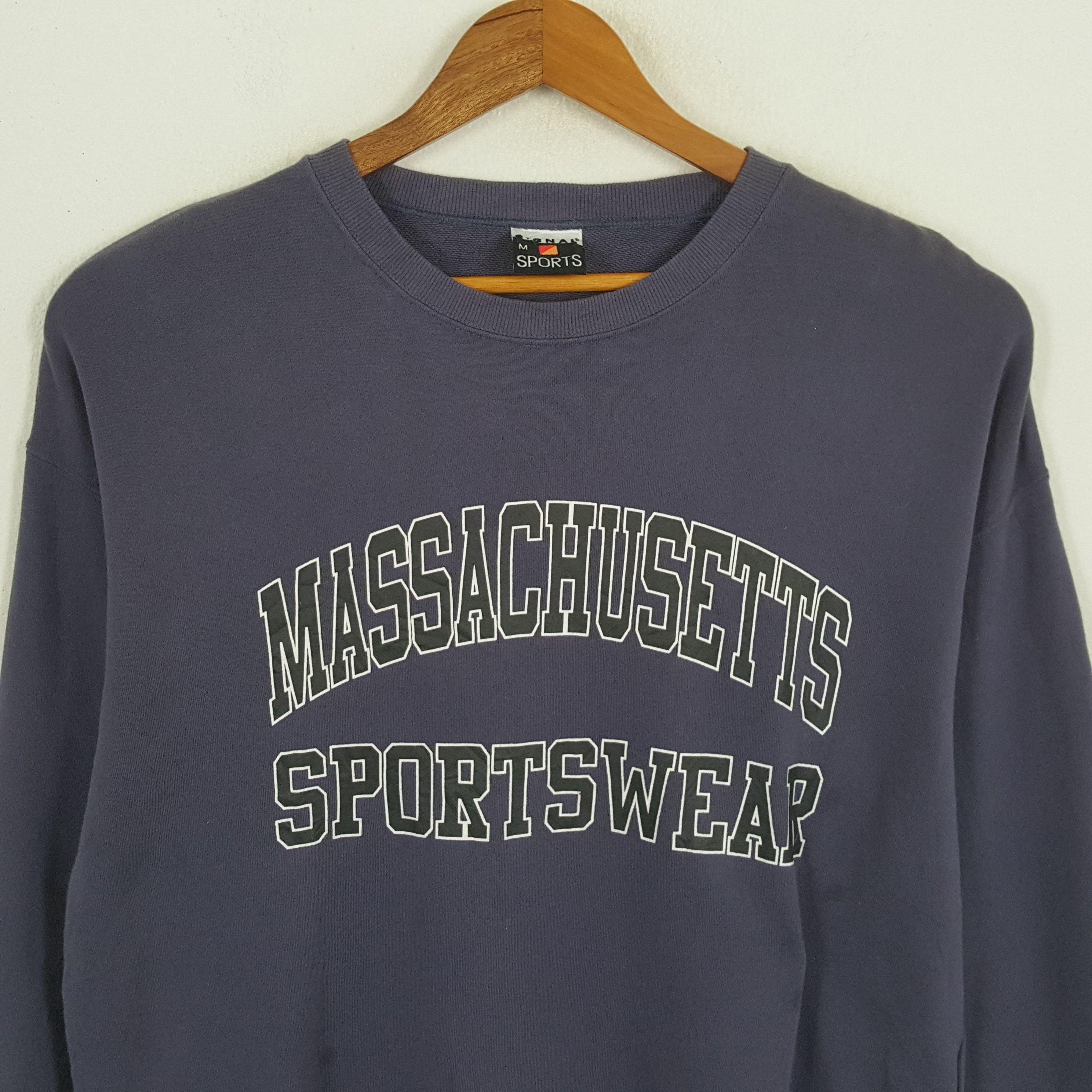 Vintage Vintage MASSACHUSETTS SPORTWEAR University Sweatshirts Size US L / EU 52-54 / 3 - 2 Thumbnail