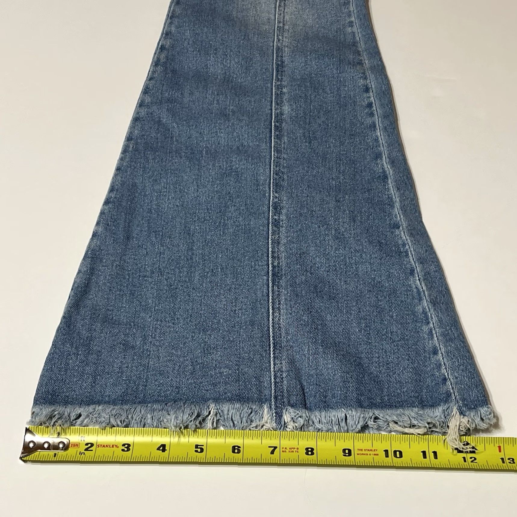 Vintage VINTAGE: No KanCan Jeans Front Seam High Rise Raw Hem Flare Blue 28x31 Women’s Regular Size 28 Bohemian 90s Pants Mens Womens Size 28" / US 6 / IT 42 - 7 Thumbnail