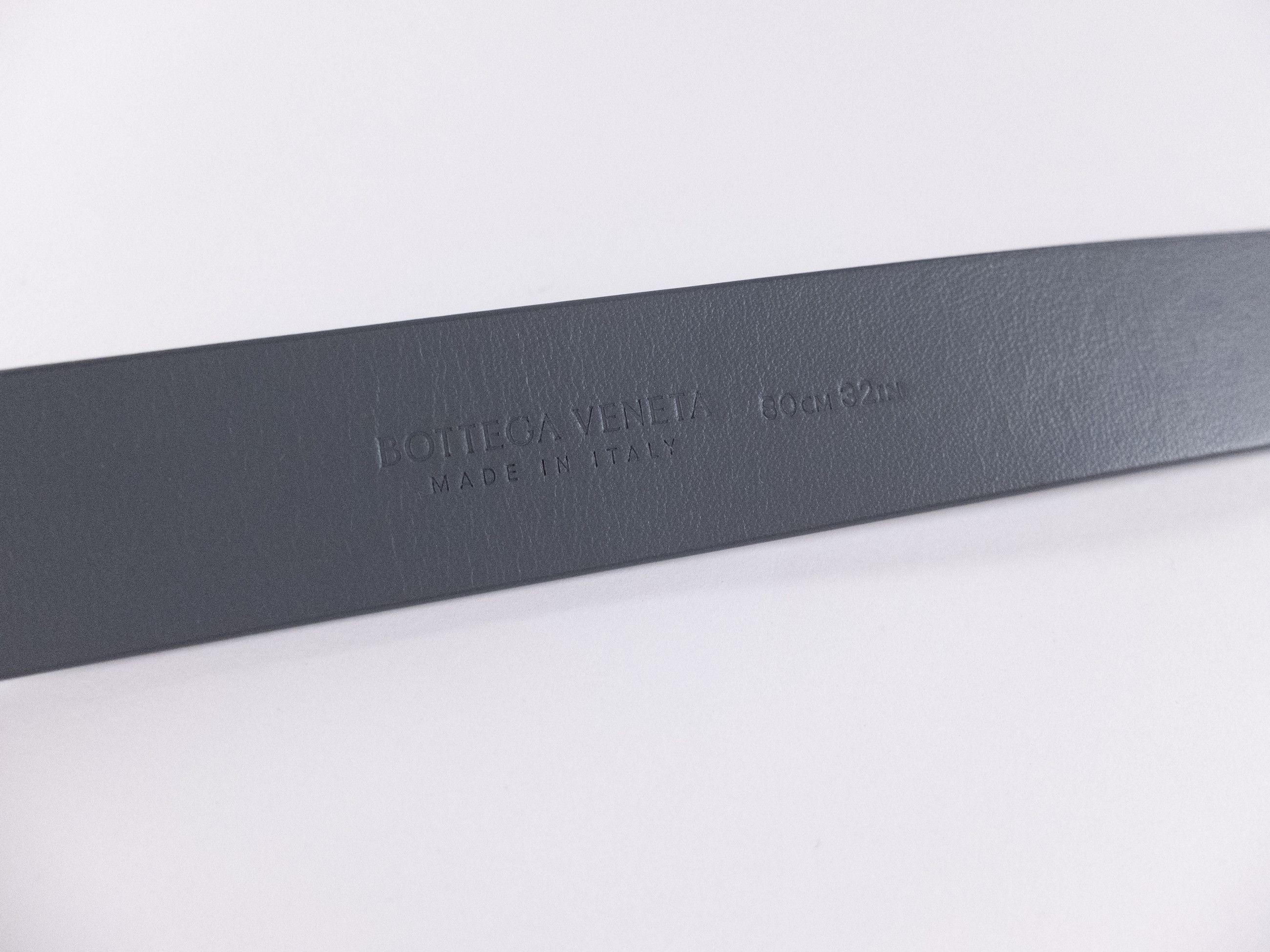 Bottega Veneta BOTTEGA VENETA Triangle gray leather belt 80 Size ONE SIZE - 6 Thumbnail